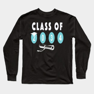 Class Of 2034 Grow With Me Long Sleeve T-Shirt